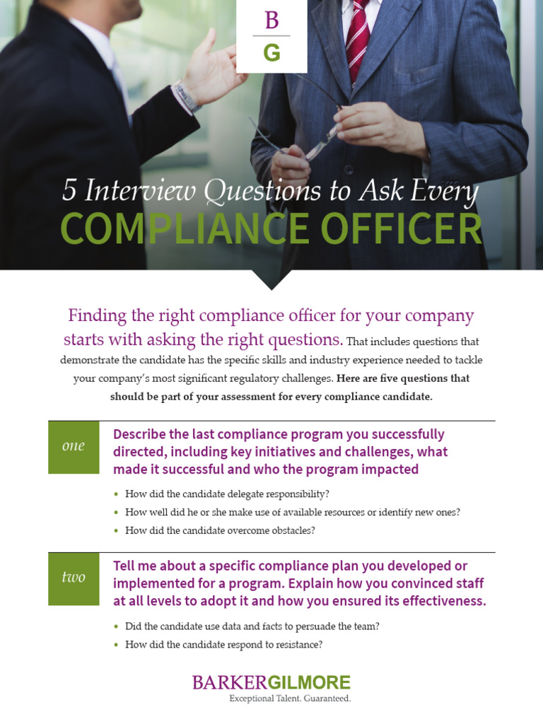 Essential Questions for Compliance Officers | PDF | Regulatory Compliance