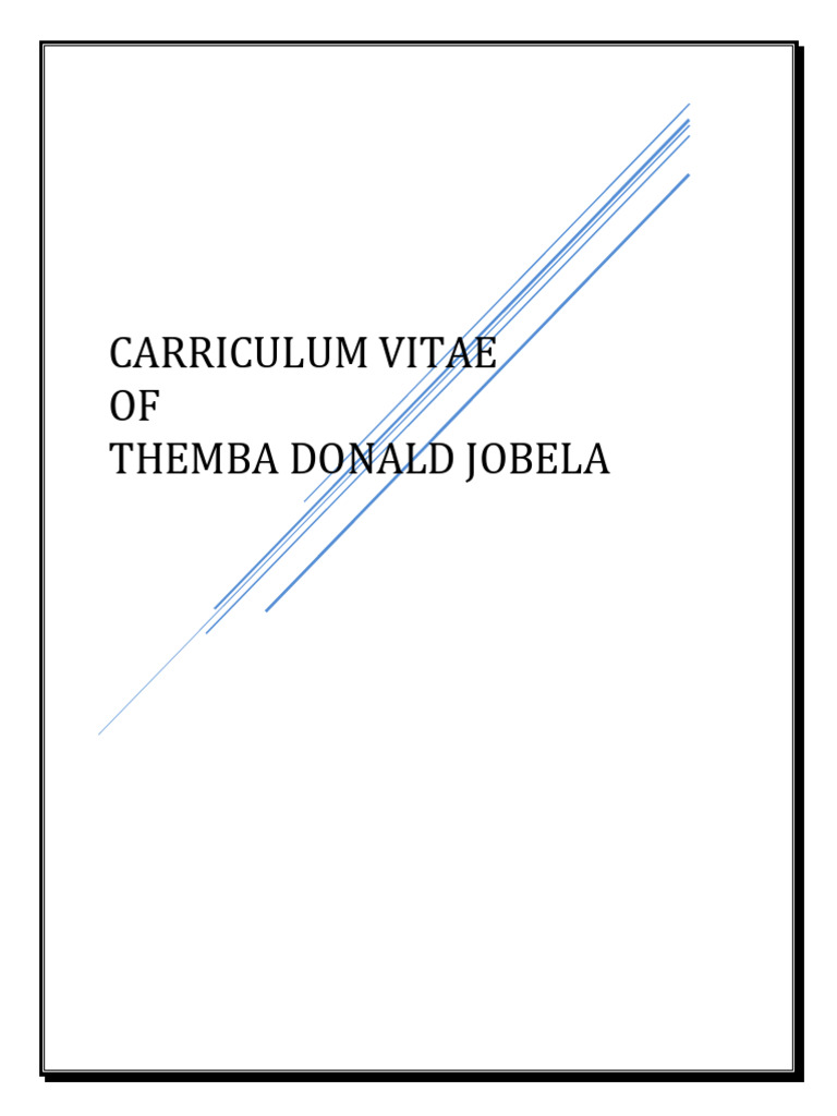 Curriculum Vitae of Themba Jobela | PDF