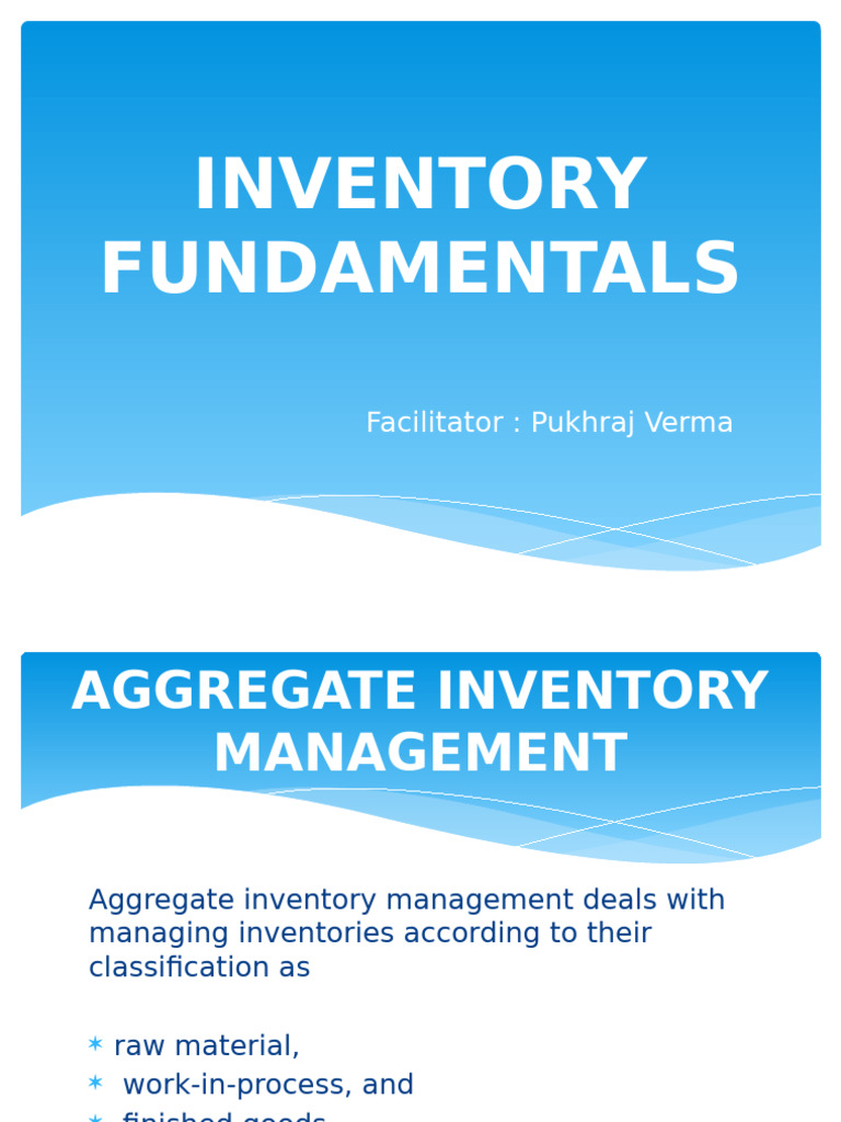Aggregate Inventory Management Basics | PDF | Inventory | Business Process
