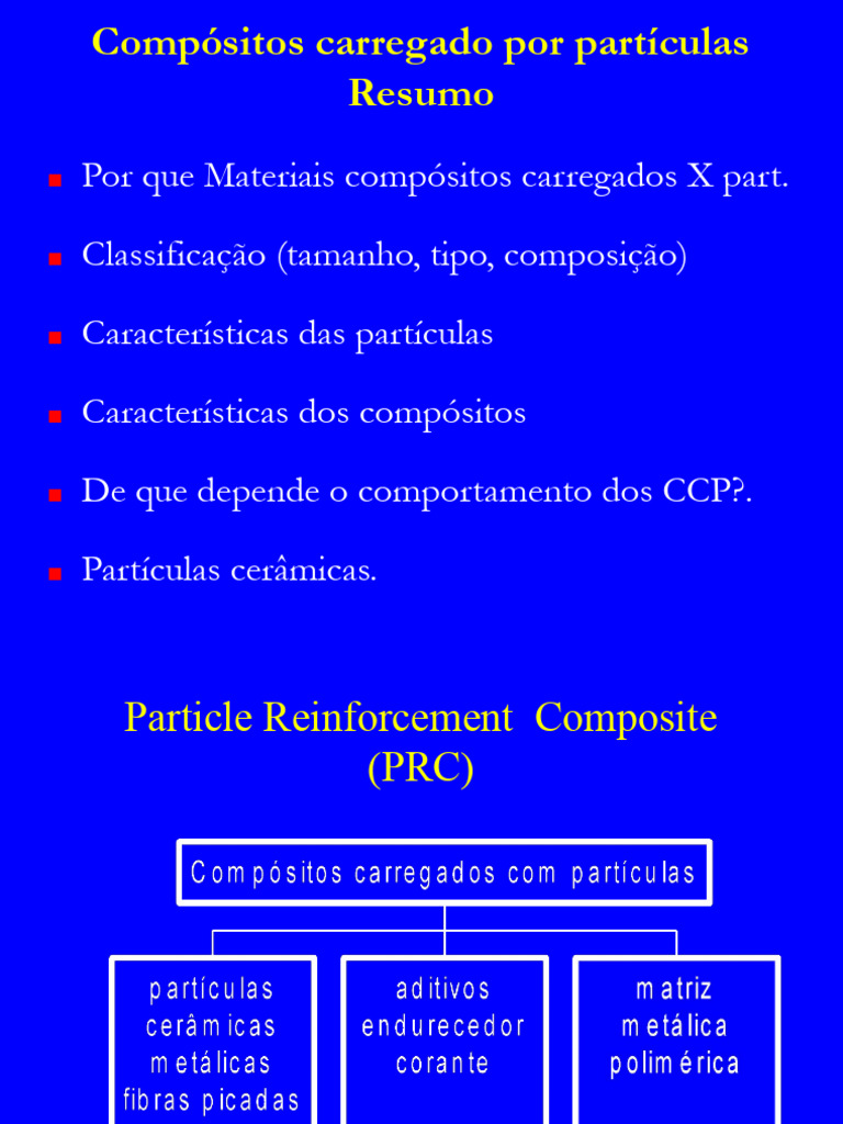 Compósitos Carregados por Partículas: Tipos e Aplicações | PDF ...