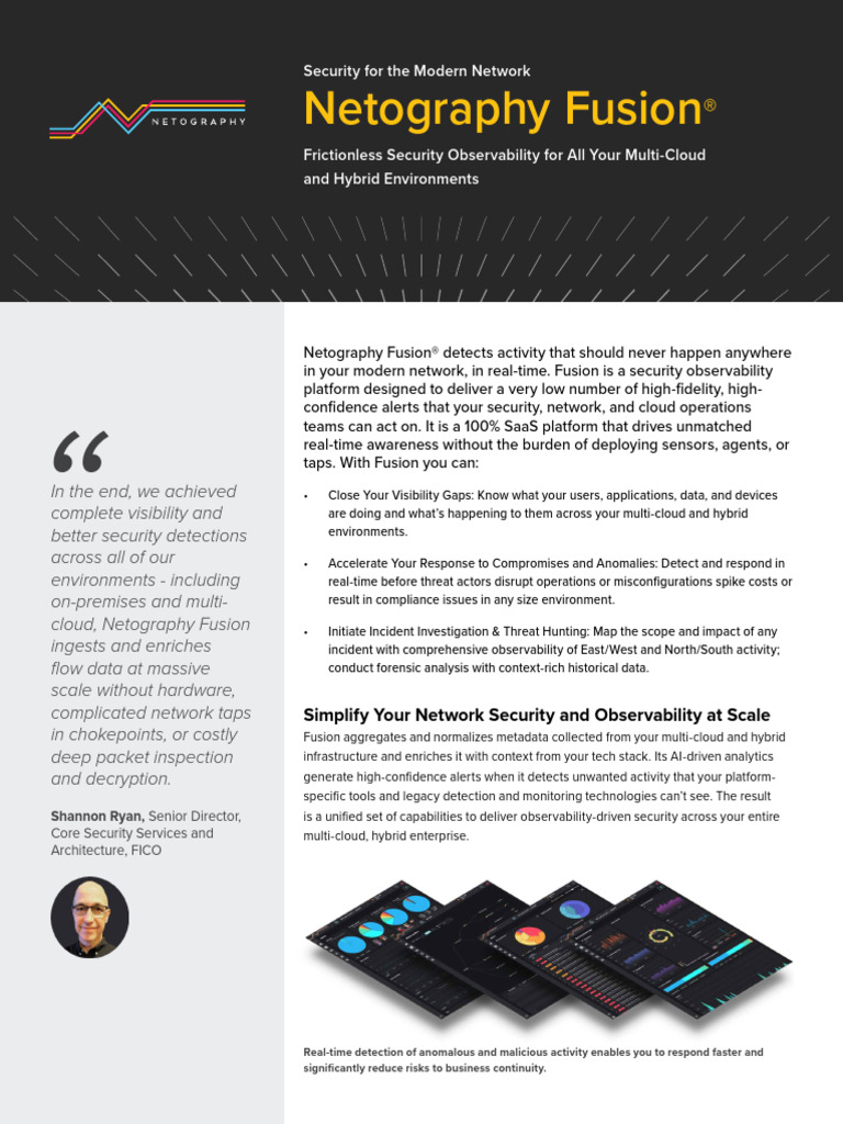 Netography Fusion Modern Network Security Observability PDF Cloud