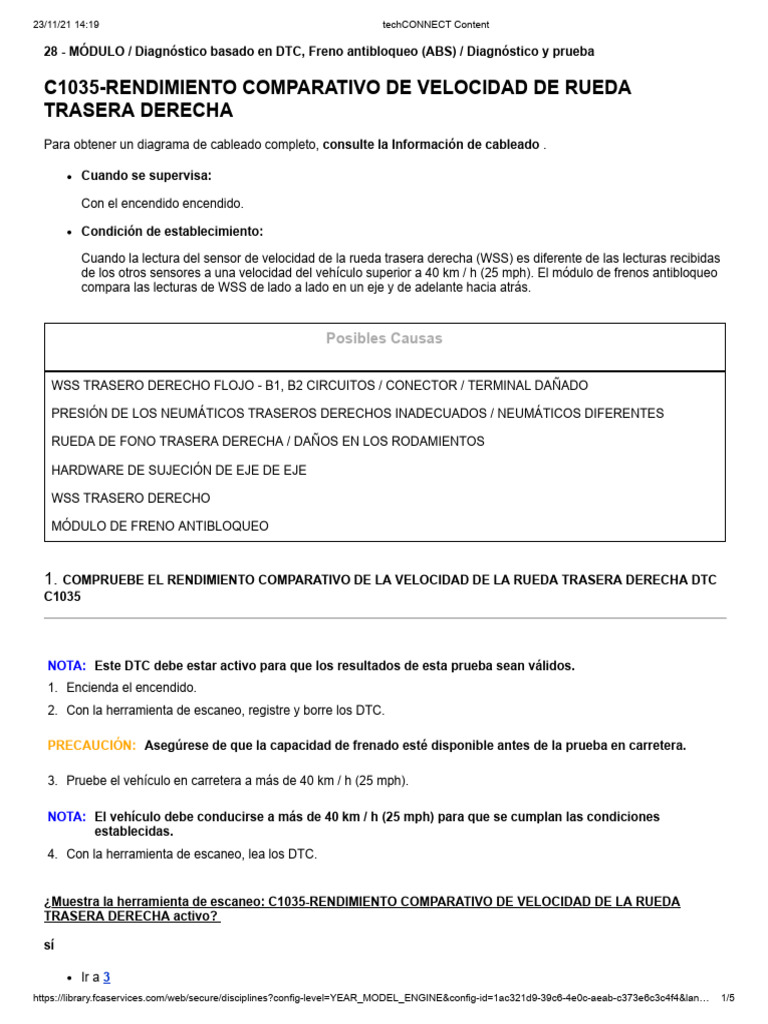Diagnóstico DTC C1035 ABS Suzuki y Jeep | PDF | Sistema de freno ...