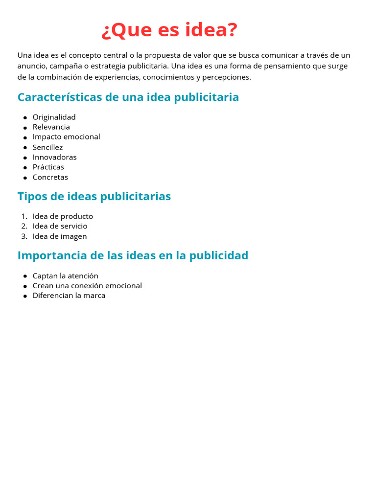 ¿Que Es Idea PDF | PDF