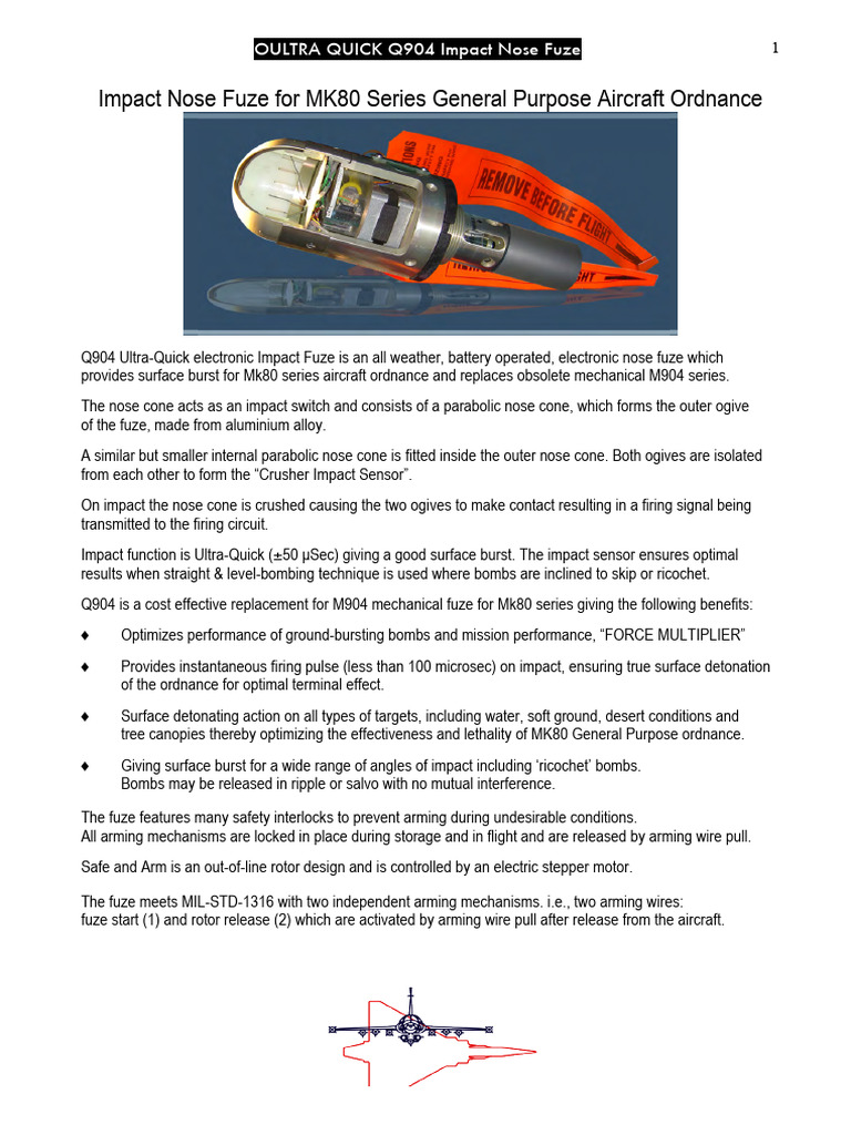 Q904 Ultra-Quick Impact Fuze Overview | PDF | Fuze | Artillery
