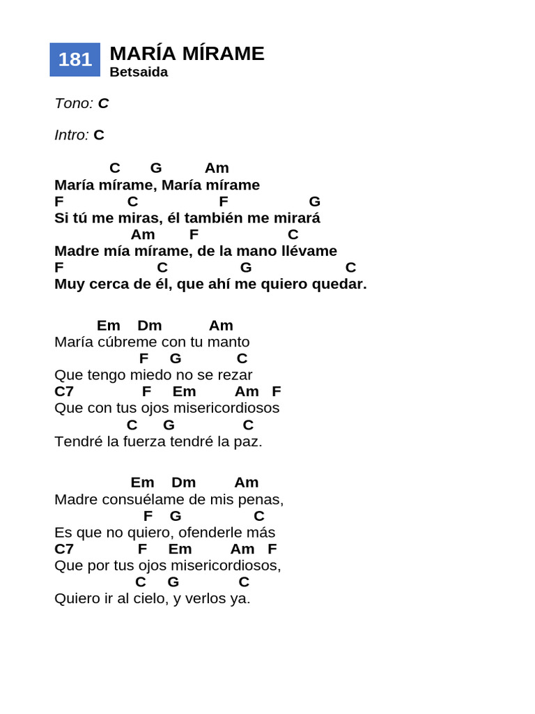 María Mírame (C) | PDF