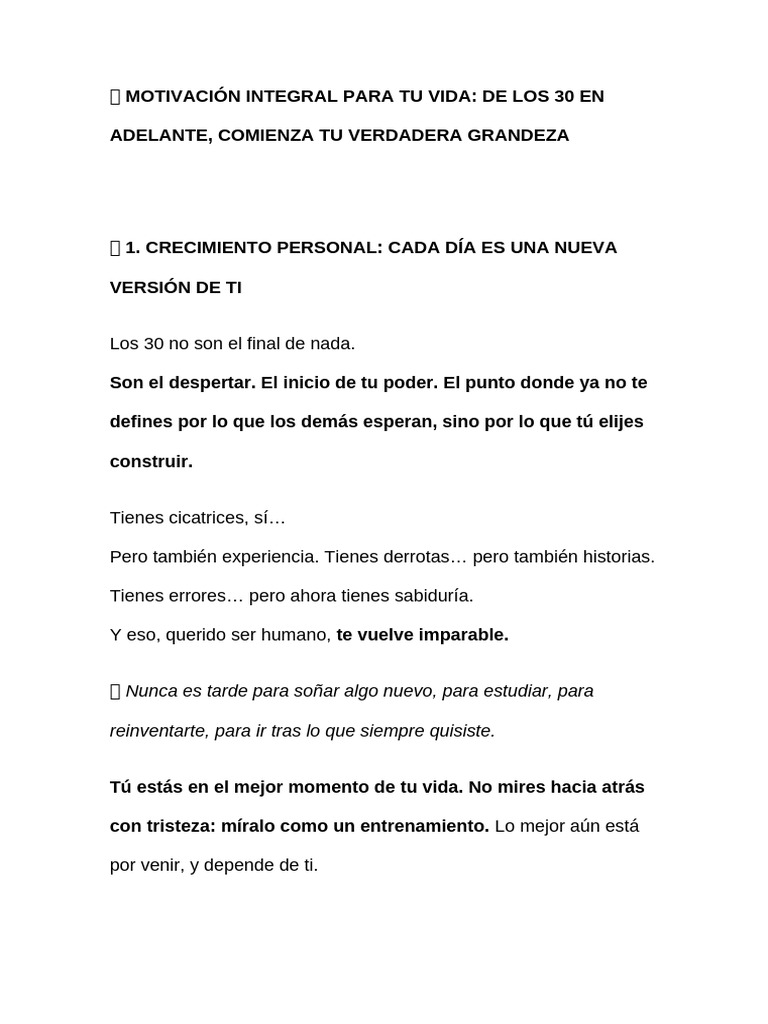 Motivación Integral Reinventa tu Vida PDF Amor