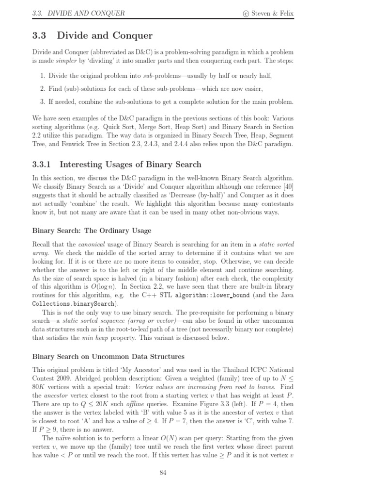 Binary Search in Ancestor Problems | PDF | Control Flow | Software ...