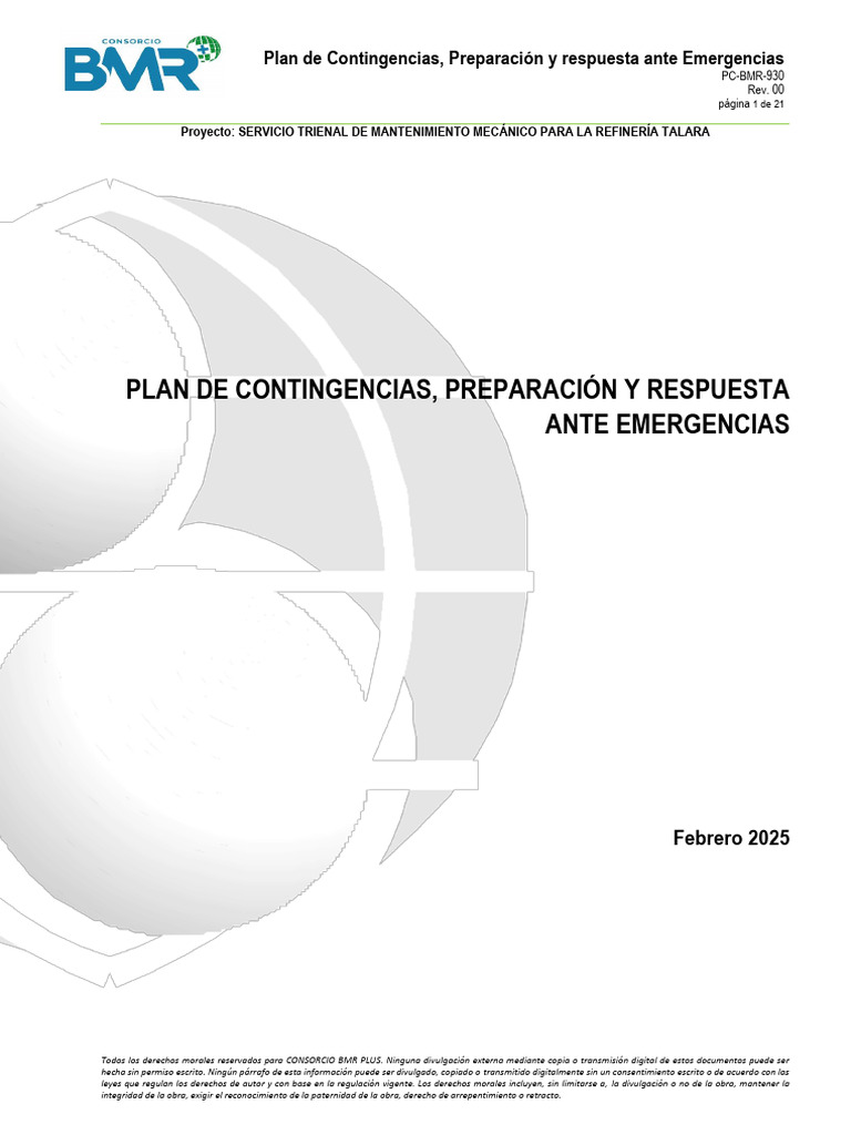 Plan de Contingencias para Emergencias | PDF | Seguridad y salud ...