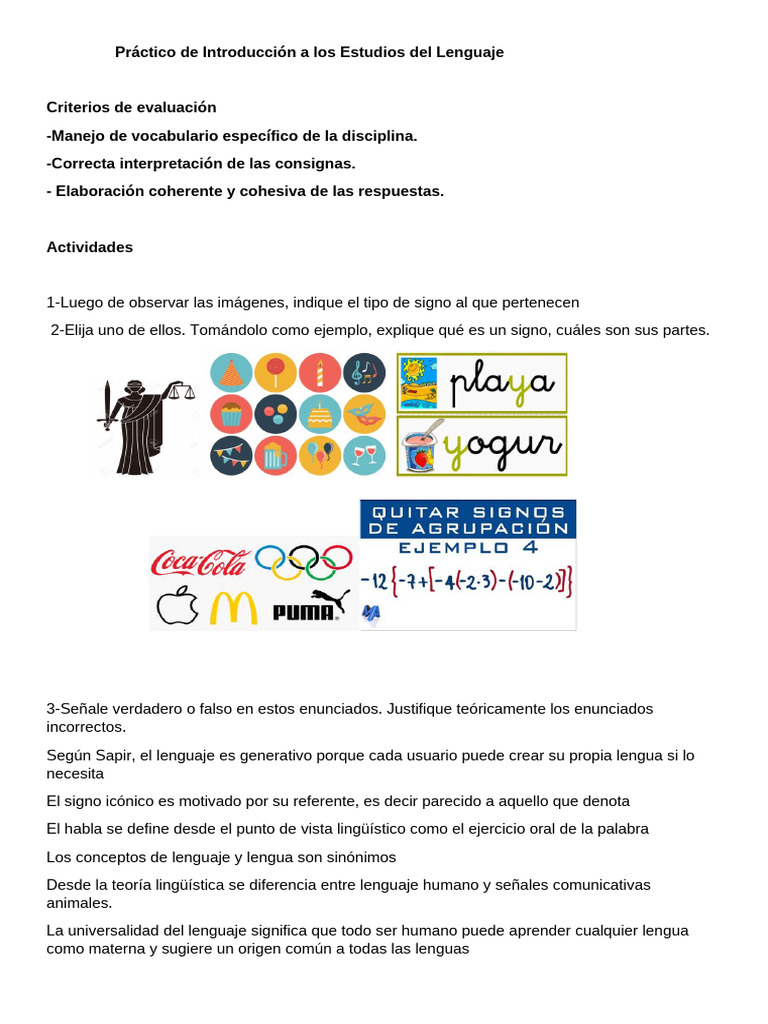 Primer Práctico de Introducción A Los Estudios Del Lenguaje-1 | PDF
