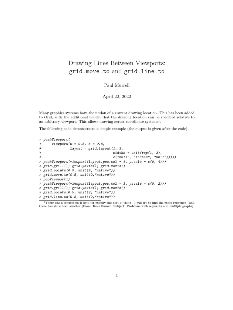 Drawing Across Viewports in R Grid | PDF