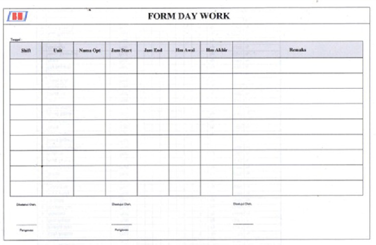 Form Day Work Unit Rental | PDF