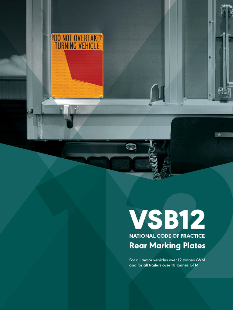 Rear Marking Plates Guidelines VSB 12 | PDF | Vehicles | Trailer (Vehicle)