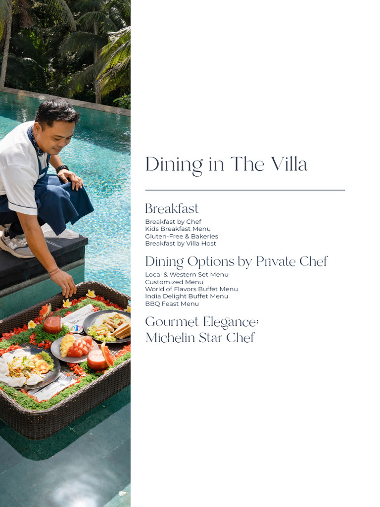 Villa Breakfast and Buffet Menus | PDF | Indonesian Cuisine | Cooking