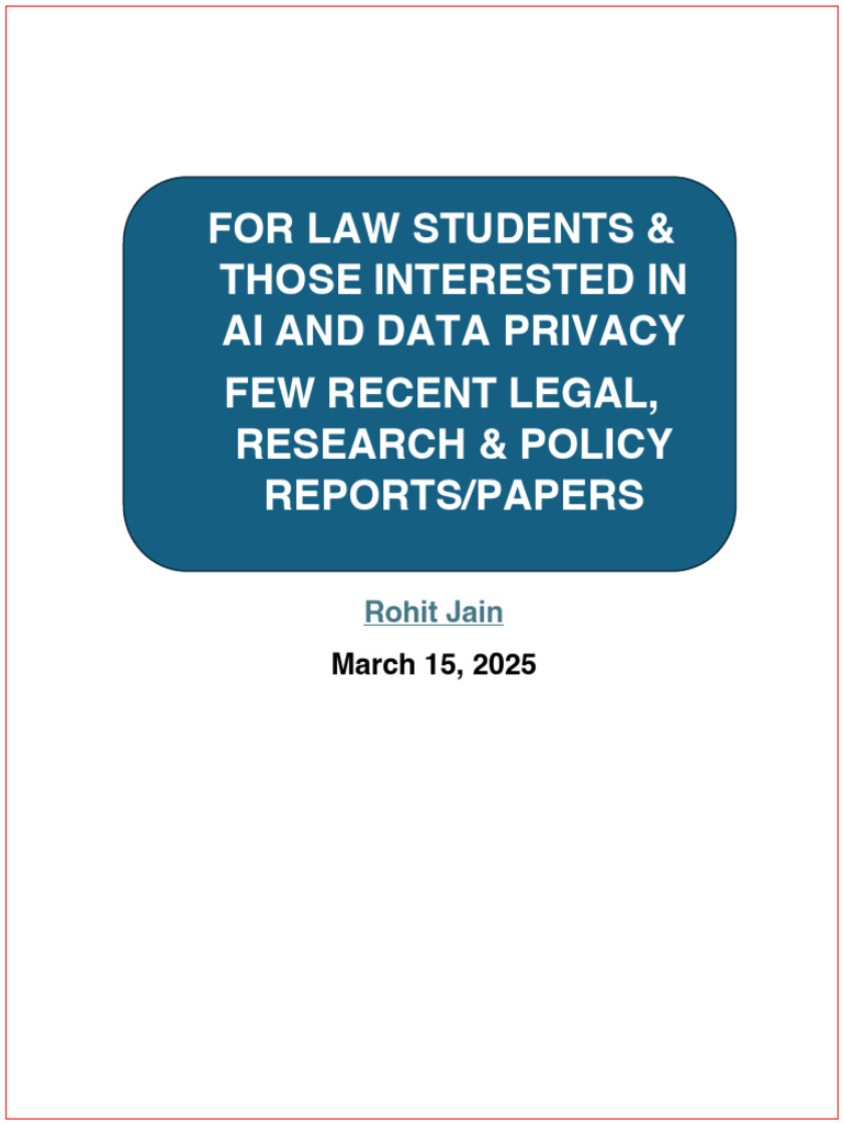 Legal Insights on AI and Data Privacy | PDF