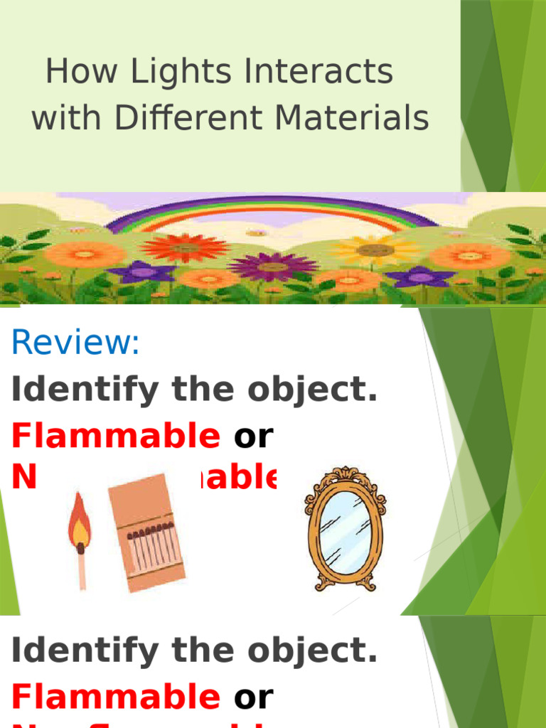 Science Co How Lights Interacts To Diff. Materials | PDF | Physical ...