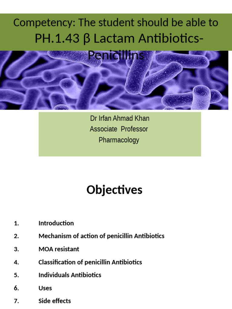Mechanism of Beta Lactam Antibiotics | PDF | Penicillin | Beta Lactamase