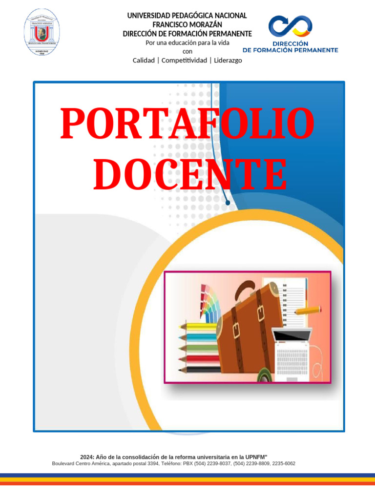 Portafolio Docente UPNFM 2024 | PDF | Plan de estudios | Evaluación