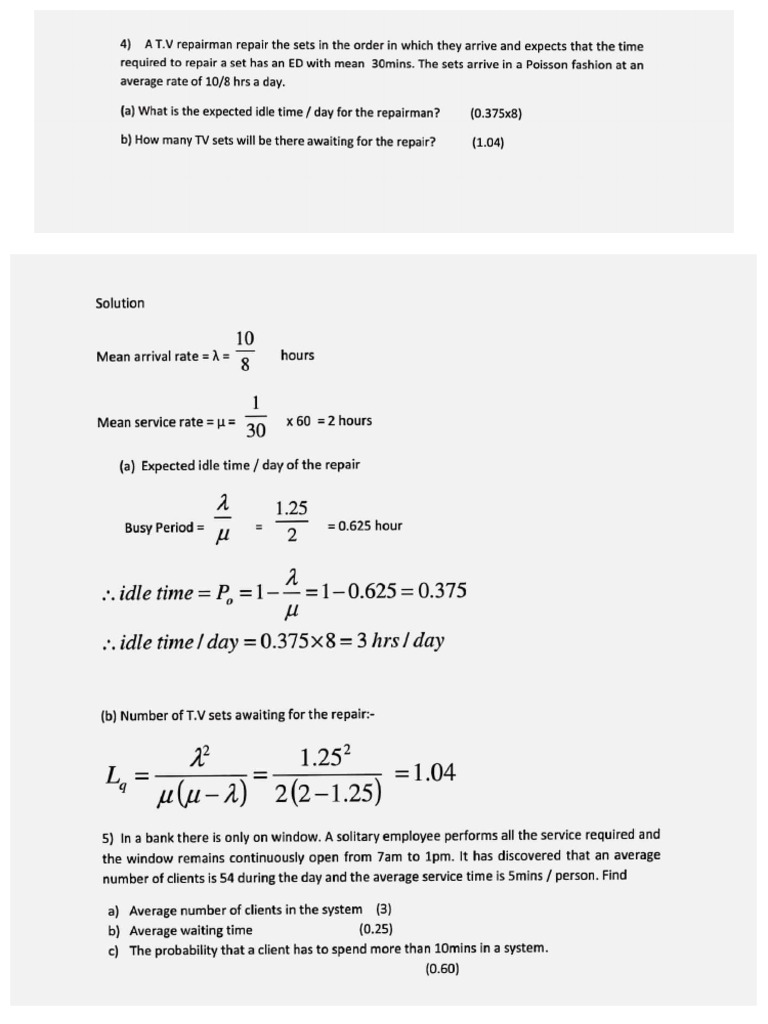 Queueing Theory R | PDF
