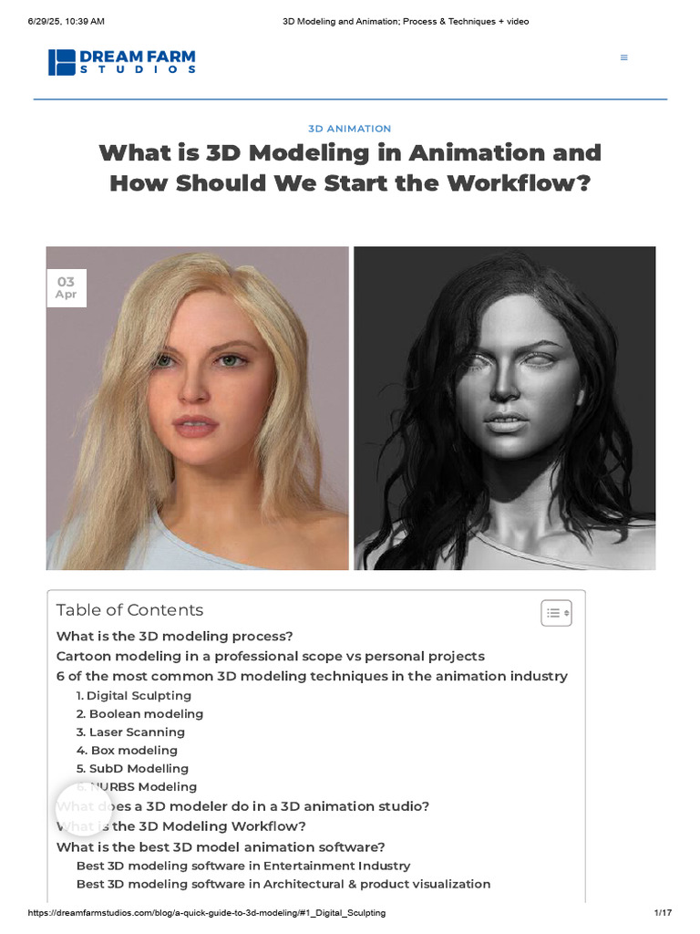 Box Modeling vs. Sculpting Techniques | PDF | 3 D Computer Graphics | 3 ...
