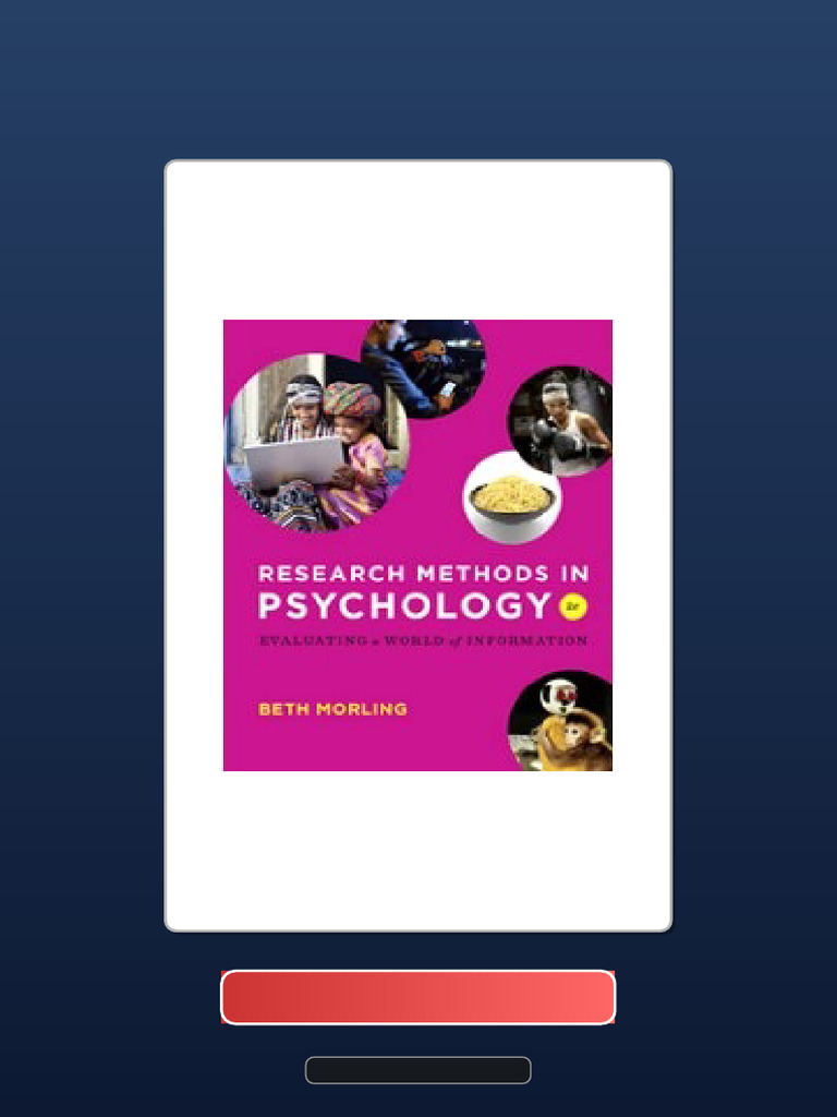 Research Methods in Psychology Evaluating A World of Information Second ...