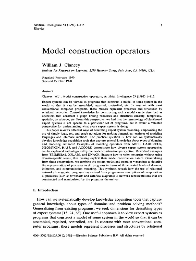 Model Construction in Expert Systems | PDF | Knowledge | Expert