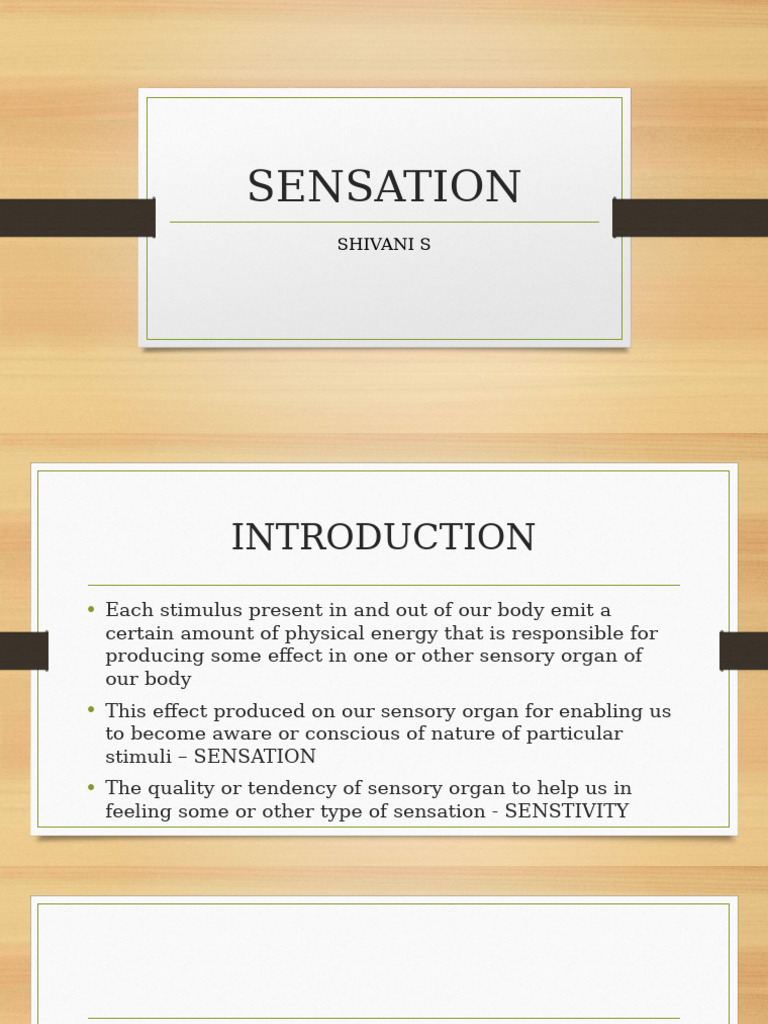 Understanding Sensation and Vision | PDF | Senses | Stimulus (Physiology)