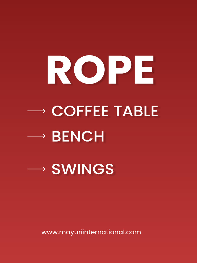 Rope Coffee Table Bench Swings | PDF