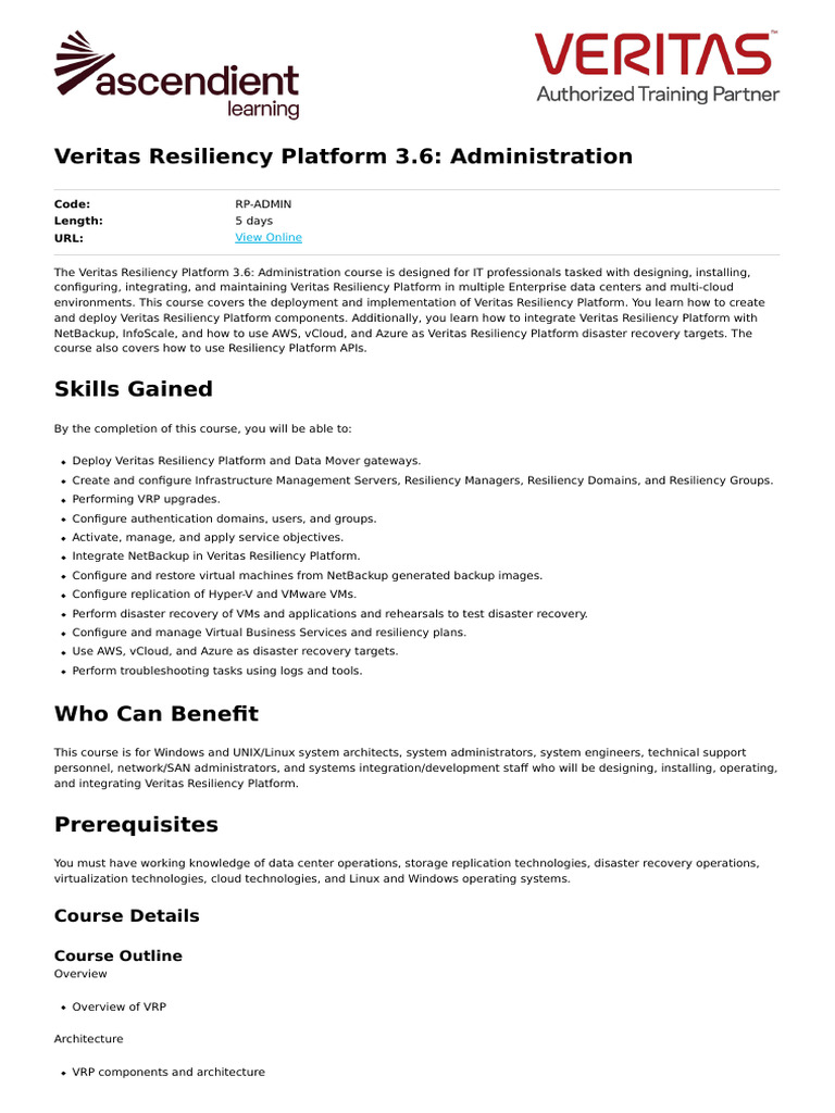 Veritas Resiliency Platform 3.6 Admin Guide | PDF | Virtual Machine ...