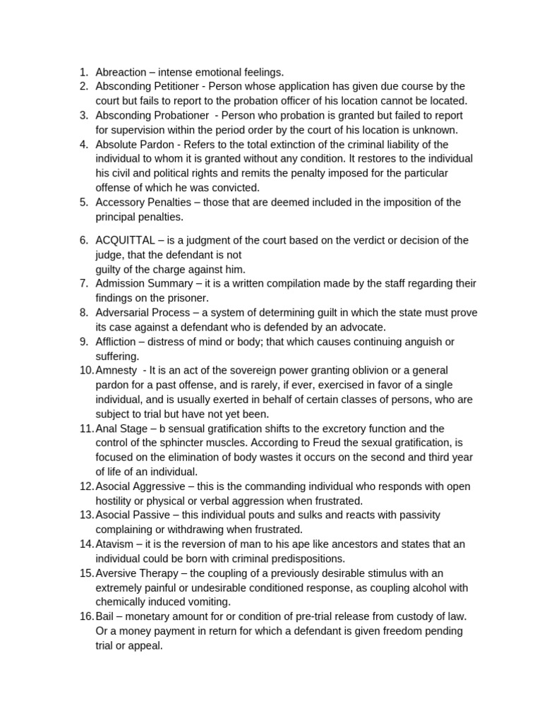 Legal Terminology in Criminal Justice | PDF | Probation | Parole