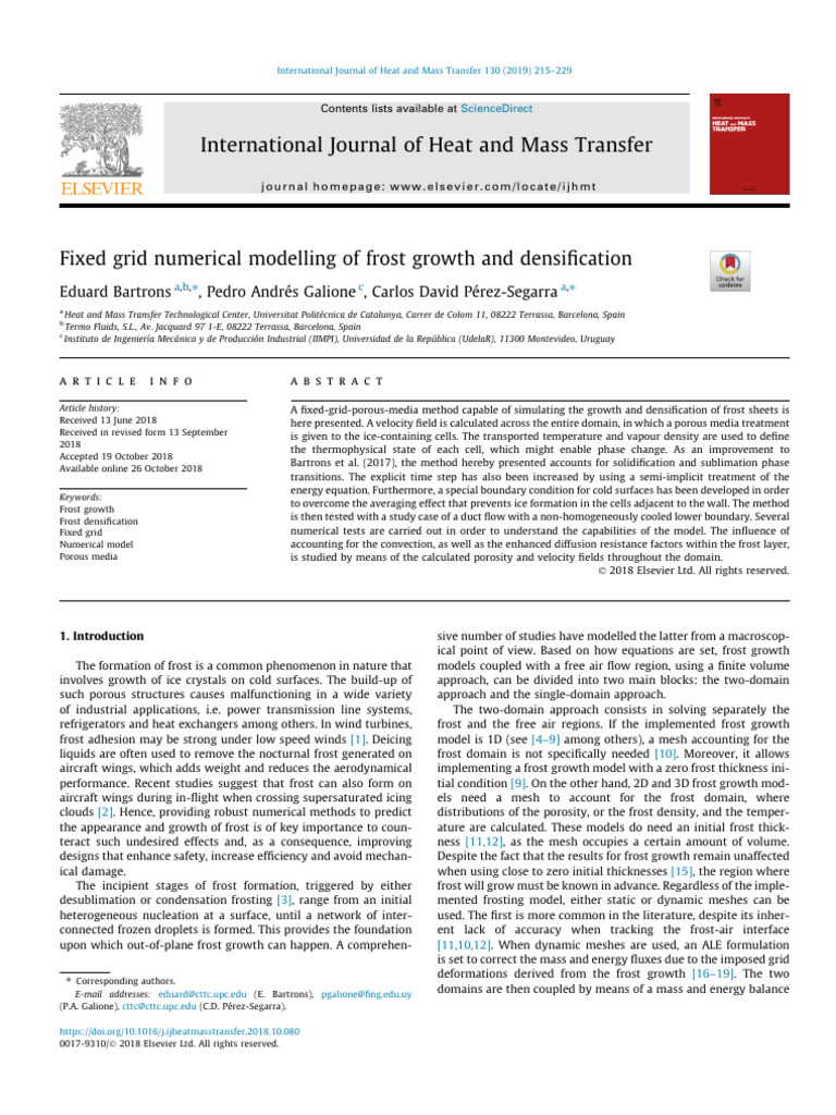 Batt-2019-Fixed Grid Numerical Modelling of Frost Growth and ...