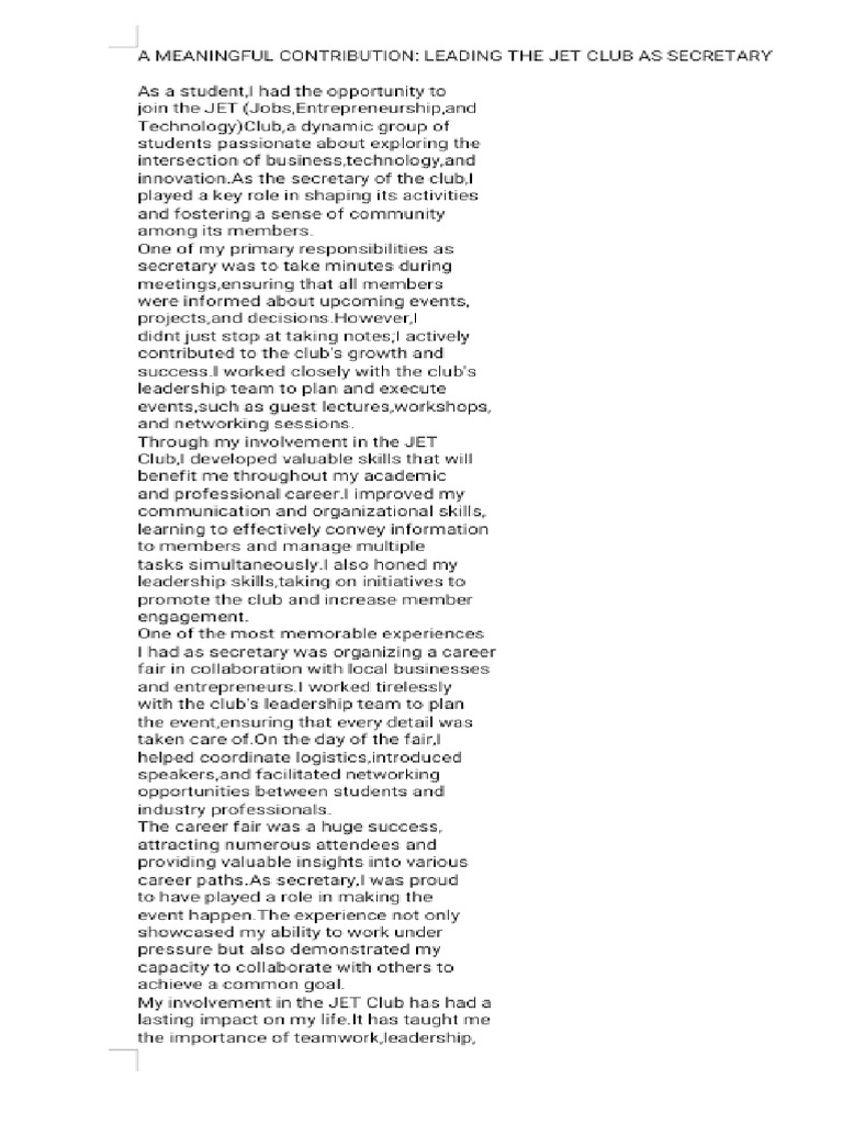 A Meaningful Contribution | PDF