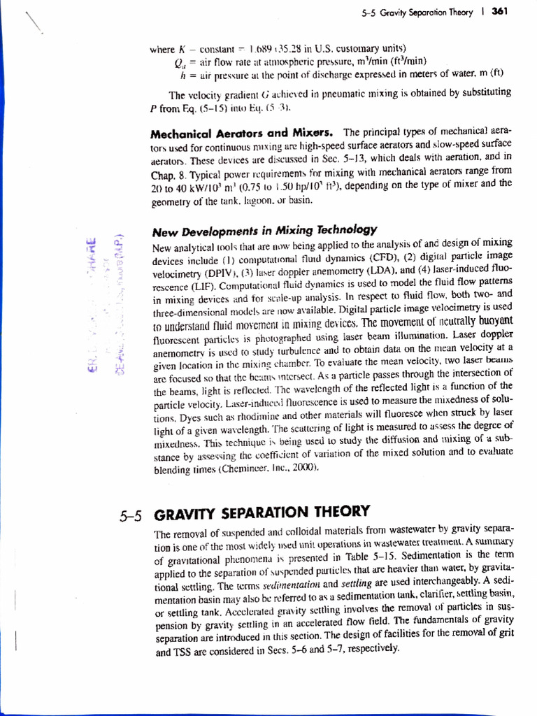 Gravity Separation in Wastewater Treatment | PDF | Physical Sciences ...