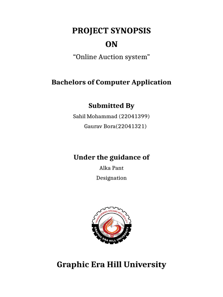 Online Auction System Project Synopsis | PDF | Computer Vision | Python ...