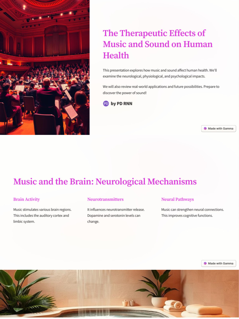 The Therapeutic Effects of Music and Sound On Human Health | PDF ...