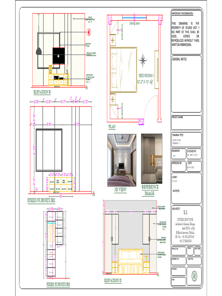 Sec 43 (2nd Floor Bedroom-1) | PDF | Architectural Design | Architecture