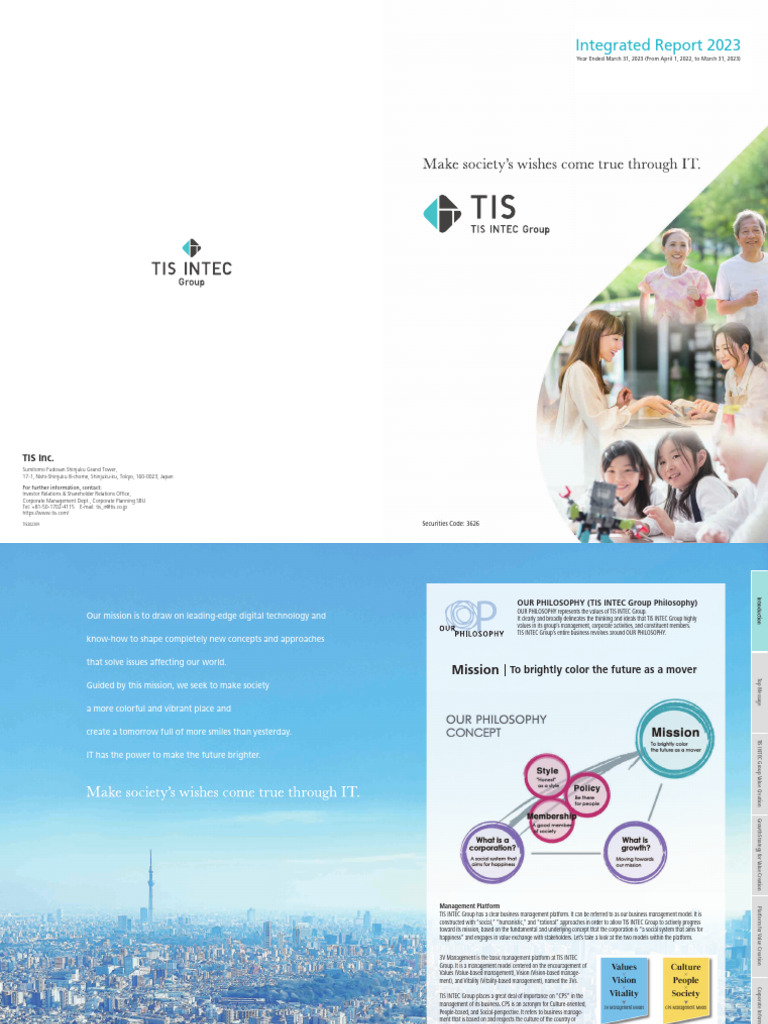 TIS Integrated Report 2023 Overview | PDF | Strategic Management ...