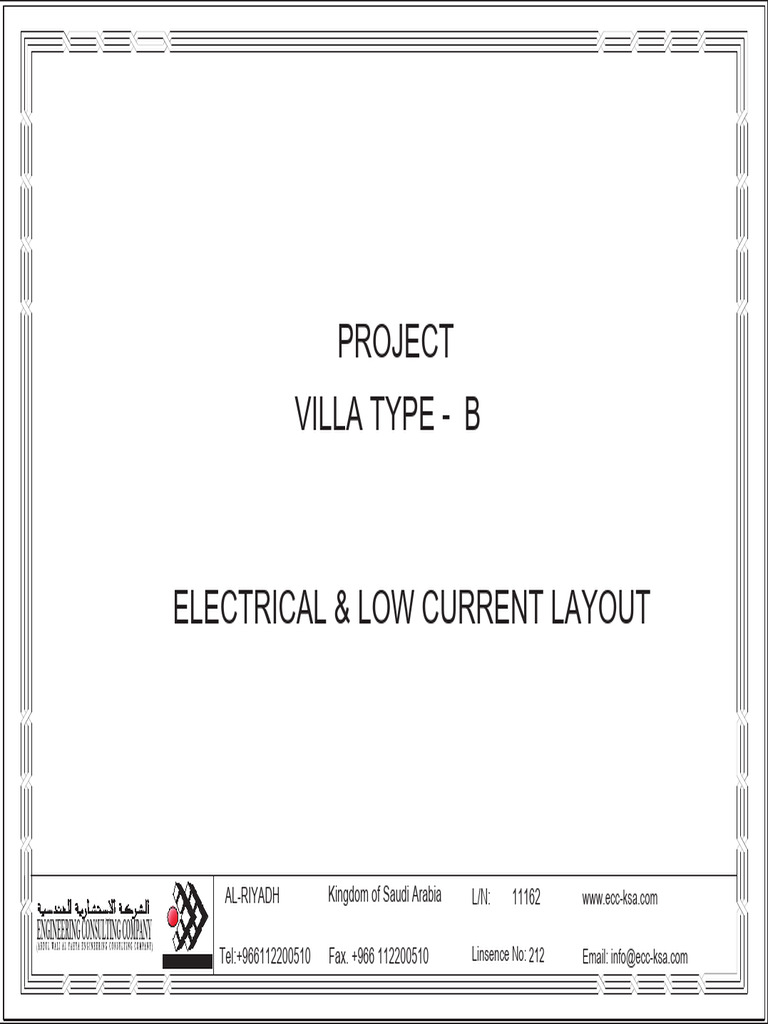ECC Electrical Layout for Villa B | PDF | Manufactured Goods | Equipment
