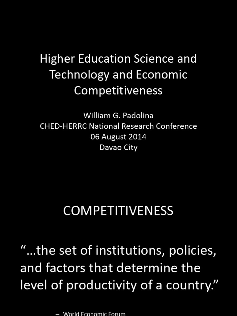 Enhancing Competitiveness through S&T | PDF | Asia Pacific Economic ...