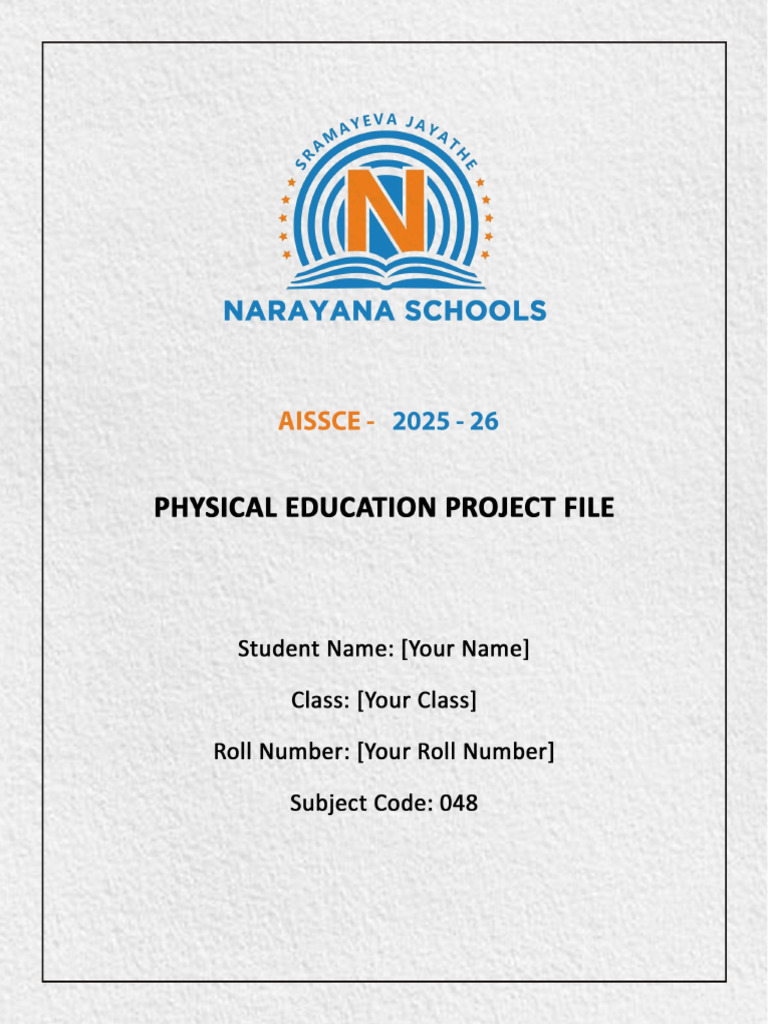 Physical Education Project File | PDF