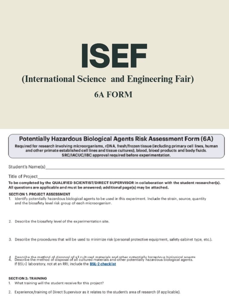 PHBA Risk Assessment for ISEF Projects | PDF | Microbiology | Biology