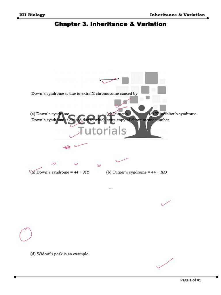 Genetics: Inheritance & Traits Analysis | PDF | Dominance (Genetics ...