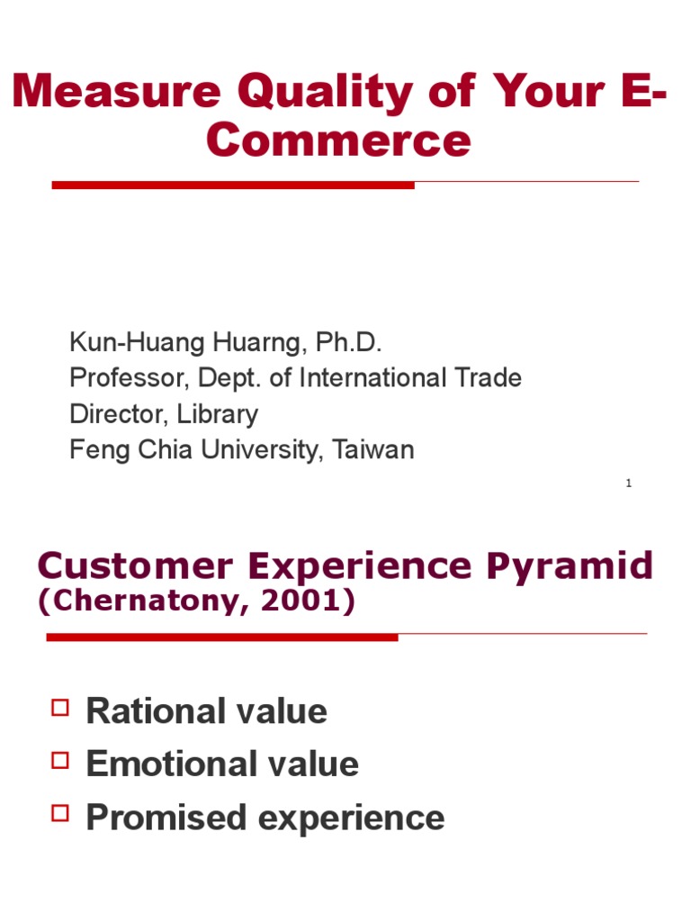 E-Commerce Quality Measurement Guide | PDF | Retail | E Commerce