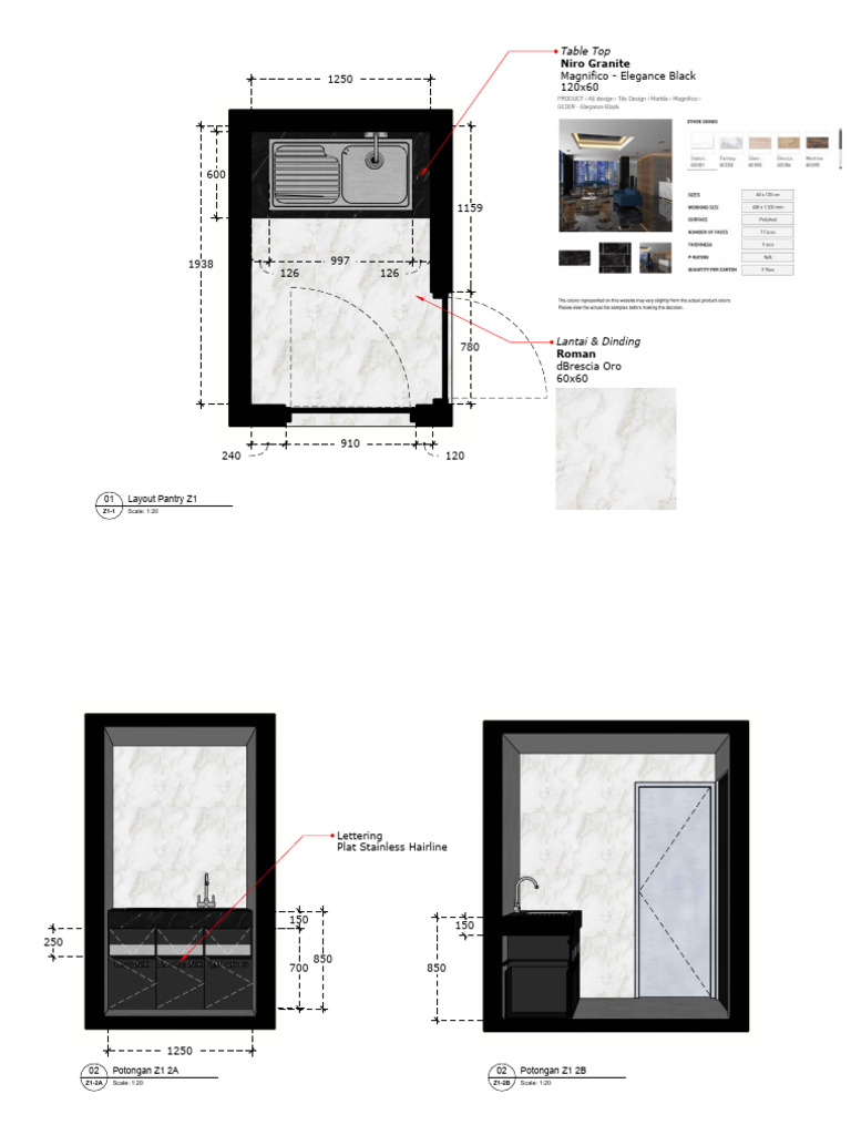 Pantry Layout and Isometric Designs | PDF