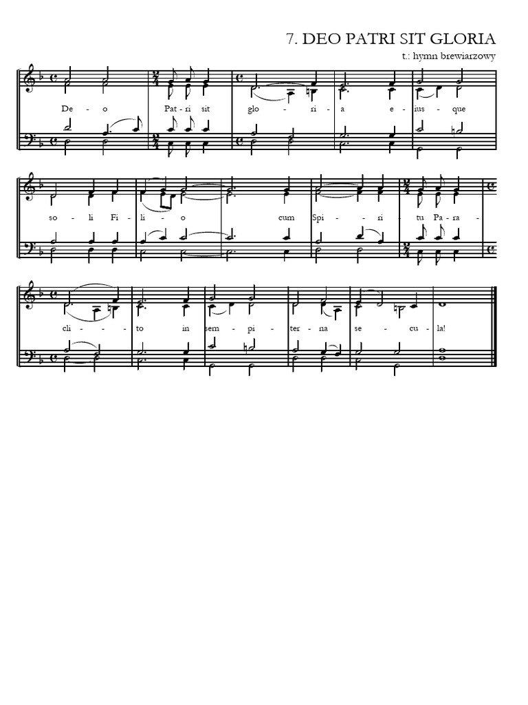Deo Patri Sit Gloria | PDF