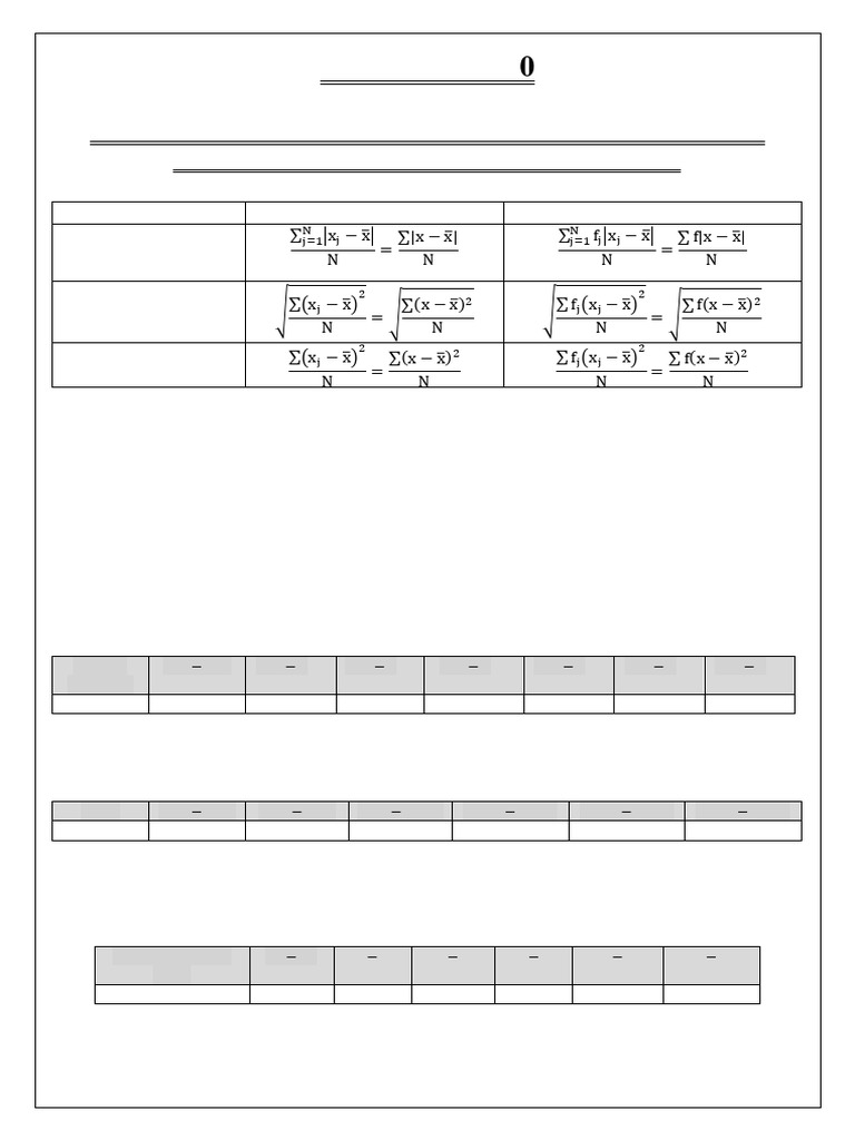 Mean Deviation, Variance & Standard Deviation | PDF | Standard ...