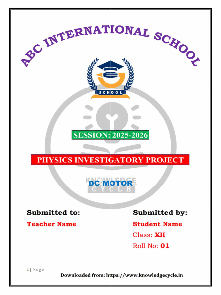DC Motor (P) | PDF
