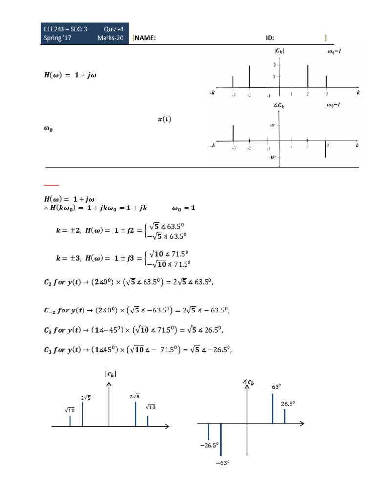 Quiz 4 Spring 17 Solution | PDF