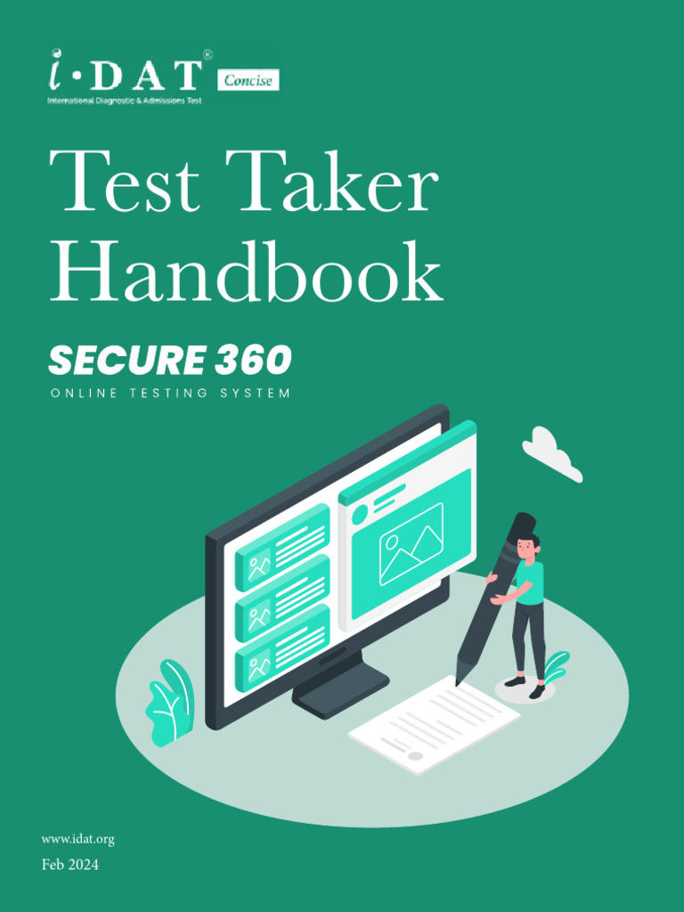 IDAT Test Taker Handbook Overview | PDF | Multiplication | Multiple Choice