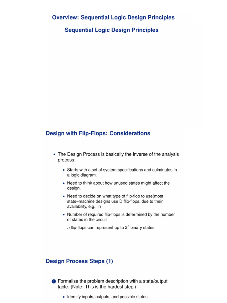 Sequential Logic Design Principles - EL - Part3 | PDF