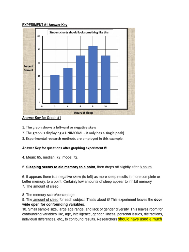 Statistical Analysis of Sleep Experiments | PDF | Experiment | Mode ...